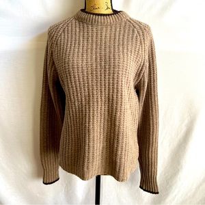 Vintage Alexander Knitting Mills Brown Wool Sweater.  Size XL